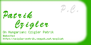 patrik czigler business card